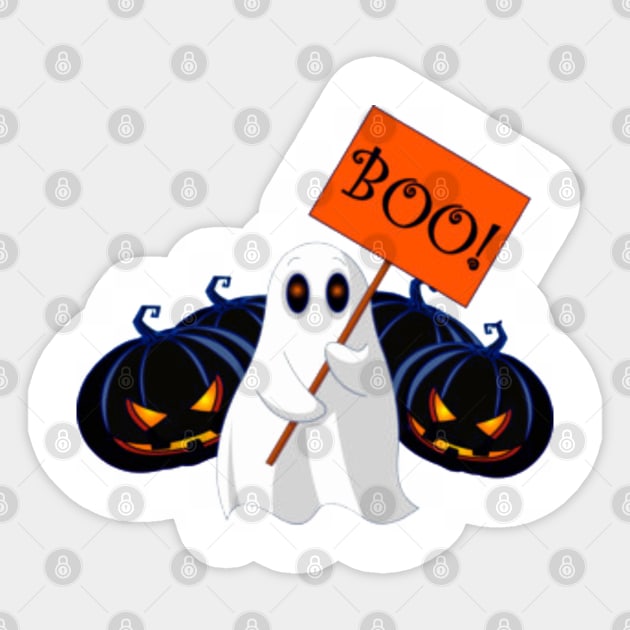 Halloween Pickleball Ghost BOO Sticker by fanidi